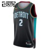 NBA Børn Trøje Detroit Pistons Cade Cunningham 2025-26 Nike City Edition Sort Swingman